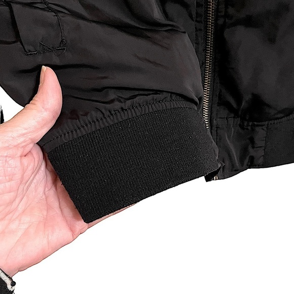 21 Men Los Angeles Men's Black Zip Front Bomber Jacket Size Small - Picture 6 of 10